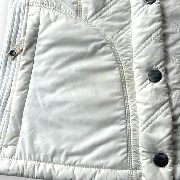 prAna Diva Softshell Jacket Womens Small S White Button Zip Front Sherpa Lined - Picture 14 of 14